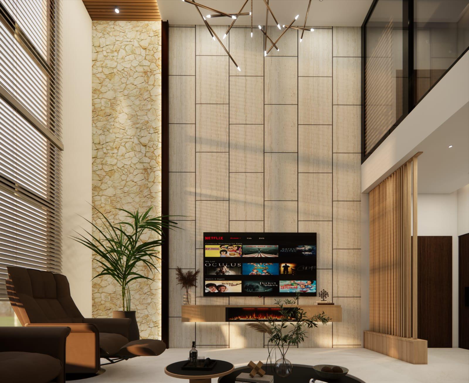 F-11 house modern Tv lounge construction by hassan and hussain enterprises